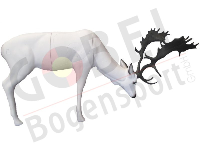 SRT Target 3D Weißer Damhirsch grasend